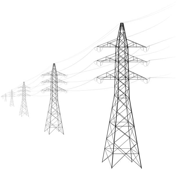 dessin de pylône électrique