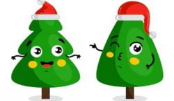 sapins décorés