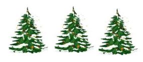 sapins décorés